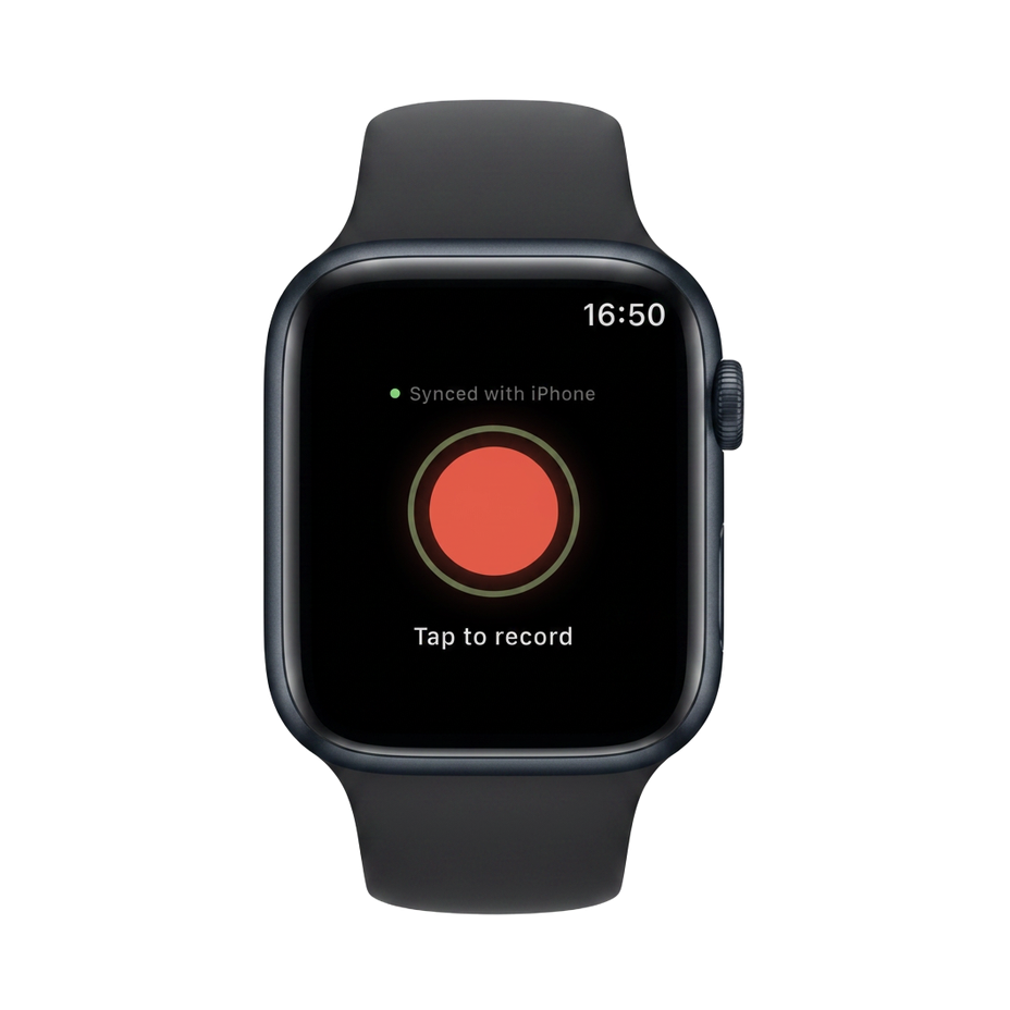 Apple Watch ready to record — tap to start